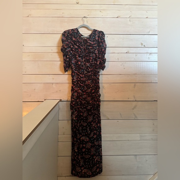 Free People Floral Ruched Maxi Dress - Picture 2 of 5